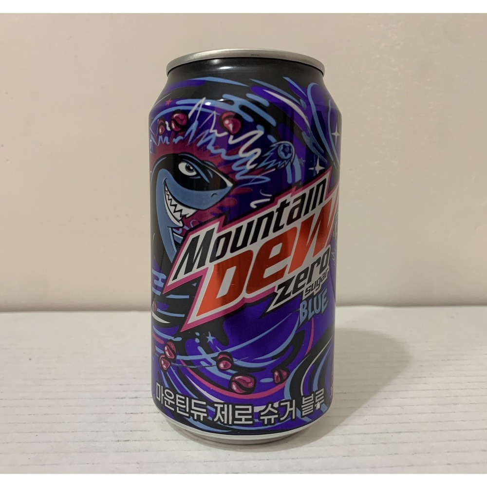 Mountain Dew Blue Zero Sugar Korea Exclusive Full Sealed Can 12oz IN HAND 2025